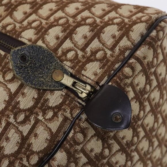 Christian Dior Trotter Canvas Boston Bag Brown Auth EC203 - Picture 10 of 16